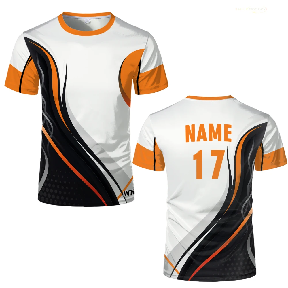 Team Custom Sports Breathable Jerseys WIFRU New Fashion Printed Short-sleeved T-shirts Men's And Women's Competitive Uniforms