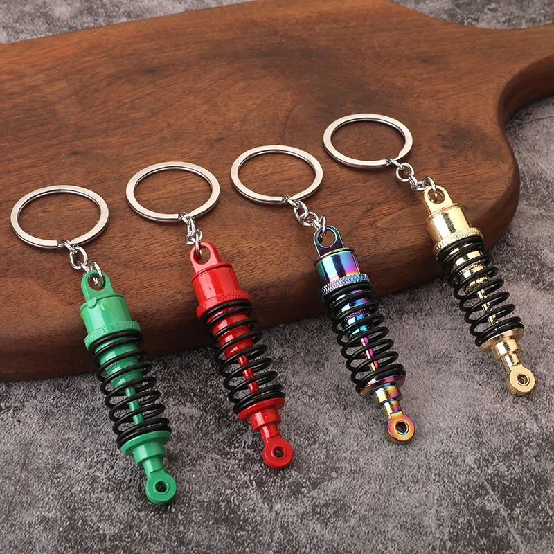 Car Shock Absorber Keychain Metal Model Suspension 4S Store Gift Car Modification Key Pendant