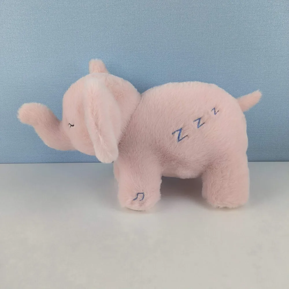 لعبة حيوانات الدب الفيل القطيفة الناعمة للأطفال مع ضوء لطيف وموسيقى مهدئة لنوم الطفل وراحة وقت اللعب