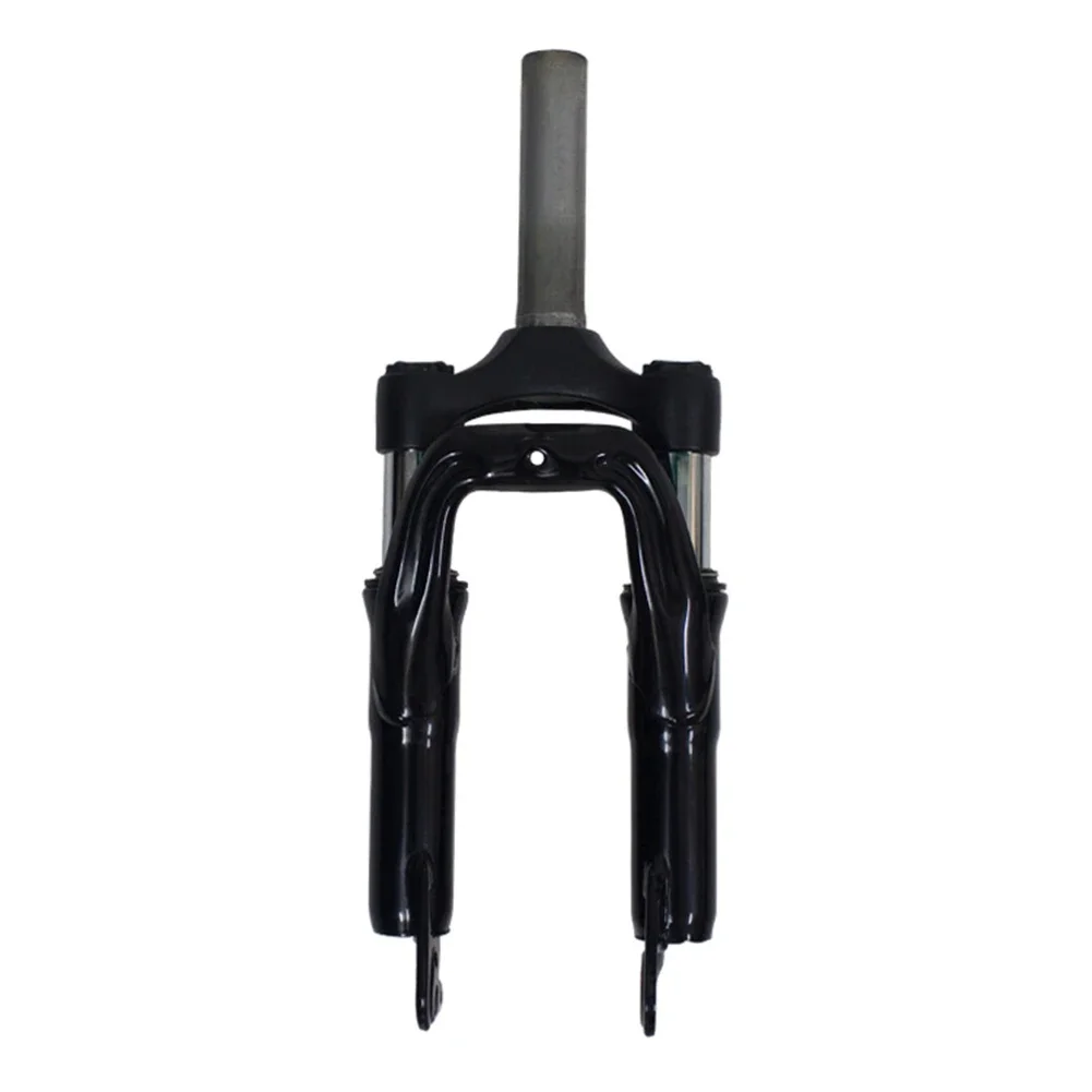 

14 Inch Folding Bike Fork Travel Suspension Fork 390x82mm Quick Release Oil Spring Fork Disc Brake Bicycle Parts Black Accessory