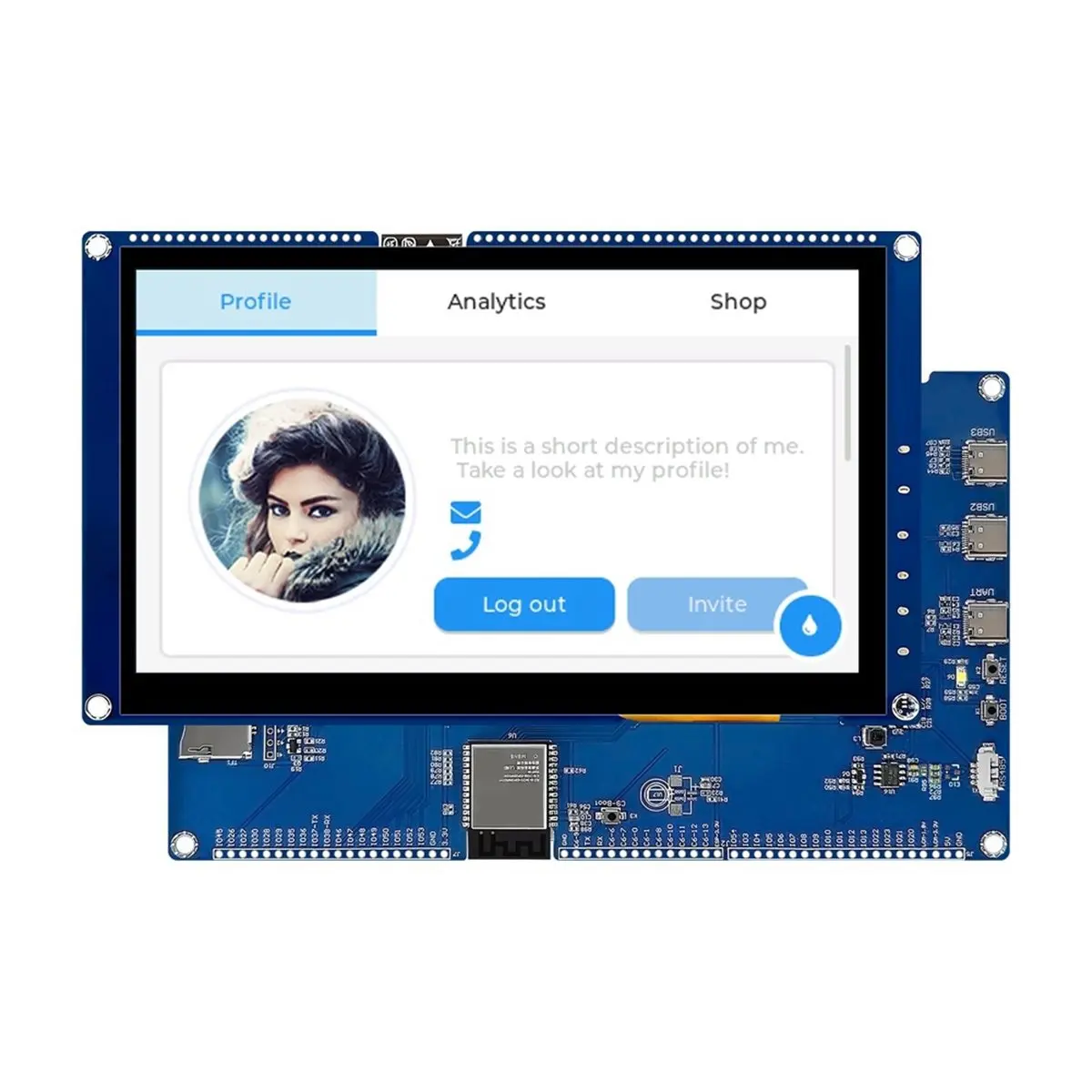 【Smart Accessories】 -P4 C6 Development Board 7-Inch 1024x600 IPS IPS TFT Screen Touch Display Supports WIFI 6 BLE 5 Screen
