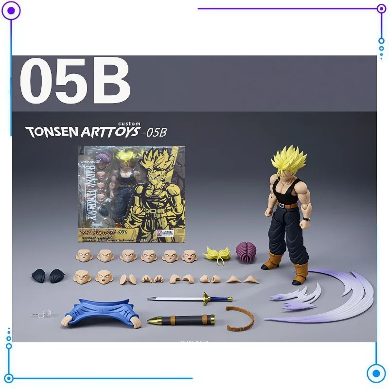 

In Stock Dragon Ball Tonsen Arttoys Wabped Vengeance 05B Trunks Action Figure Model Toy Collection Gift Desktop Ornament