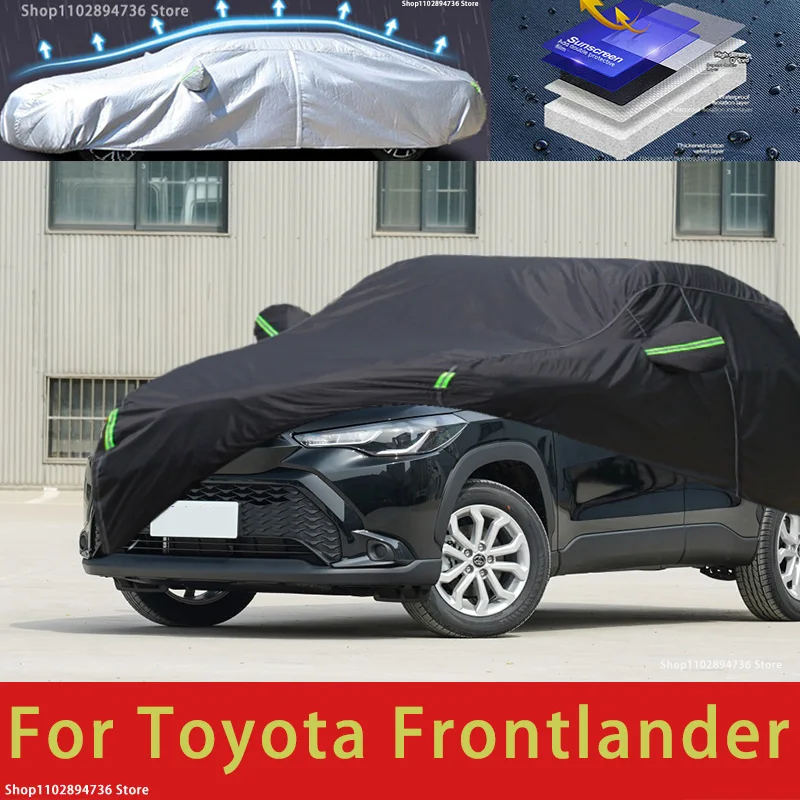 

For Toyota Frontlander Fit Outdoor Protection Car Covers Snow Cover Sunshade Waterproof Dustproof Exterior black car cover