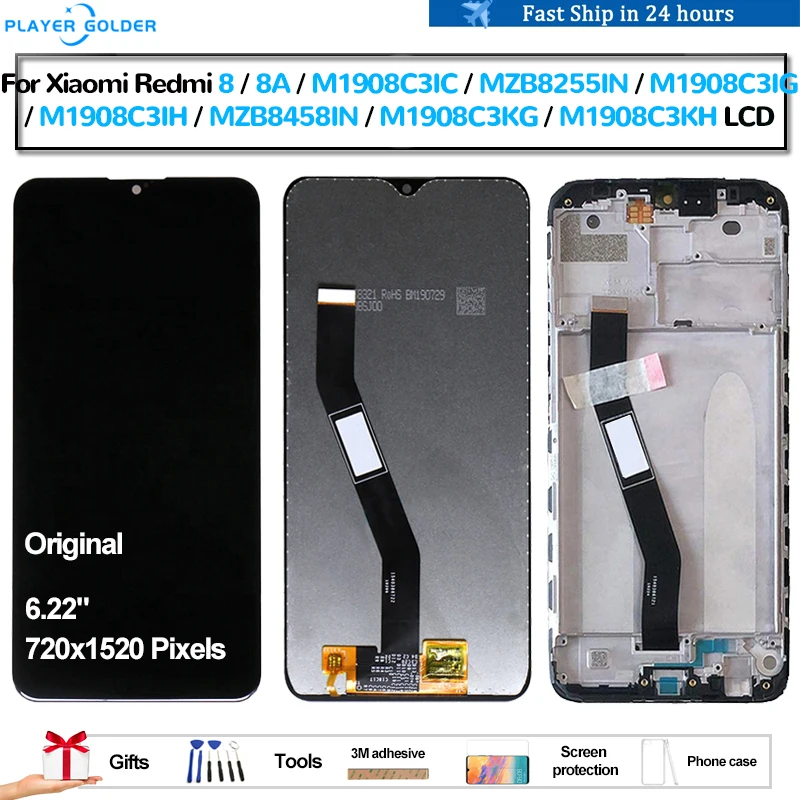 

Original For Xiaomi Redmi 8 8A M1908C3IC MZB8255IN MZB8458IN Pantalla lcd Display Touch Panel Screen Digitizer Assembly Repair