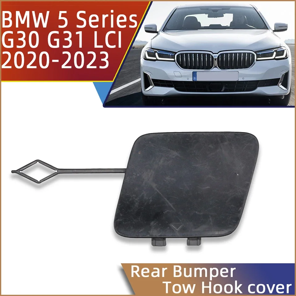 Achterbumper Trekhaak Cover Decoratie Cap Voor Bmw G30 G31 Lci 5 Serie 2020-2023 Tractie Haak shell Geschilderd 51127475621