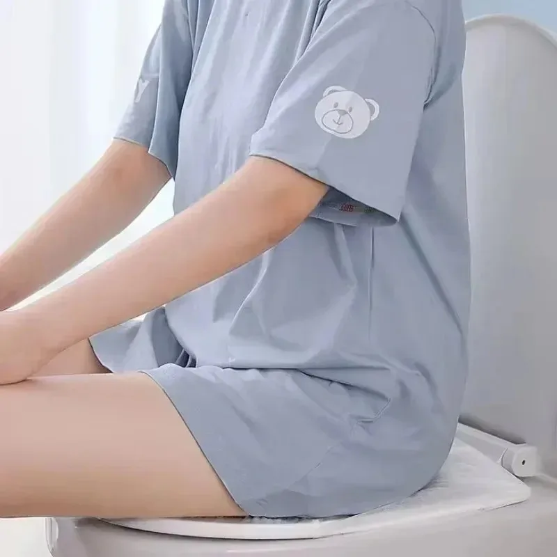 50/20/10 قطعة المحمولة غطاء مقعد المرحاض القابل للتصرف مقاوم للماء غير المنسوجة الغطاء الواقي وسادة مقعد السفر مخيم فندق الحمام #6