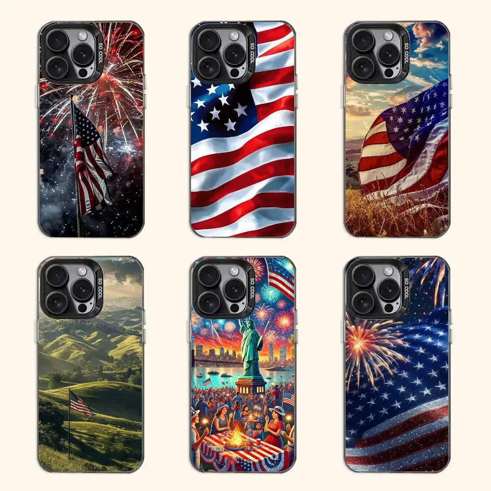 

Happy Birthday US Phone Case For iPhone 17 16e 16 15 14 13 12 Pro Max X XR XS MAX Back Cover
