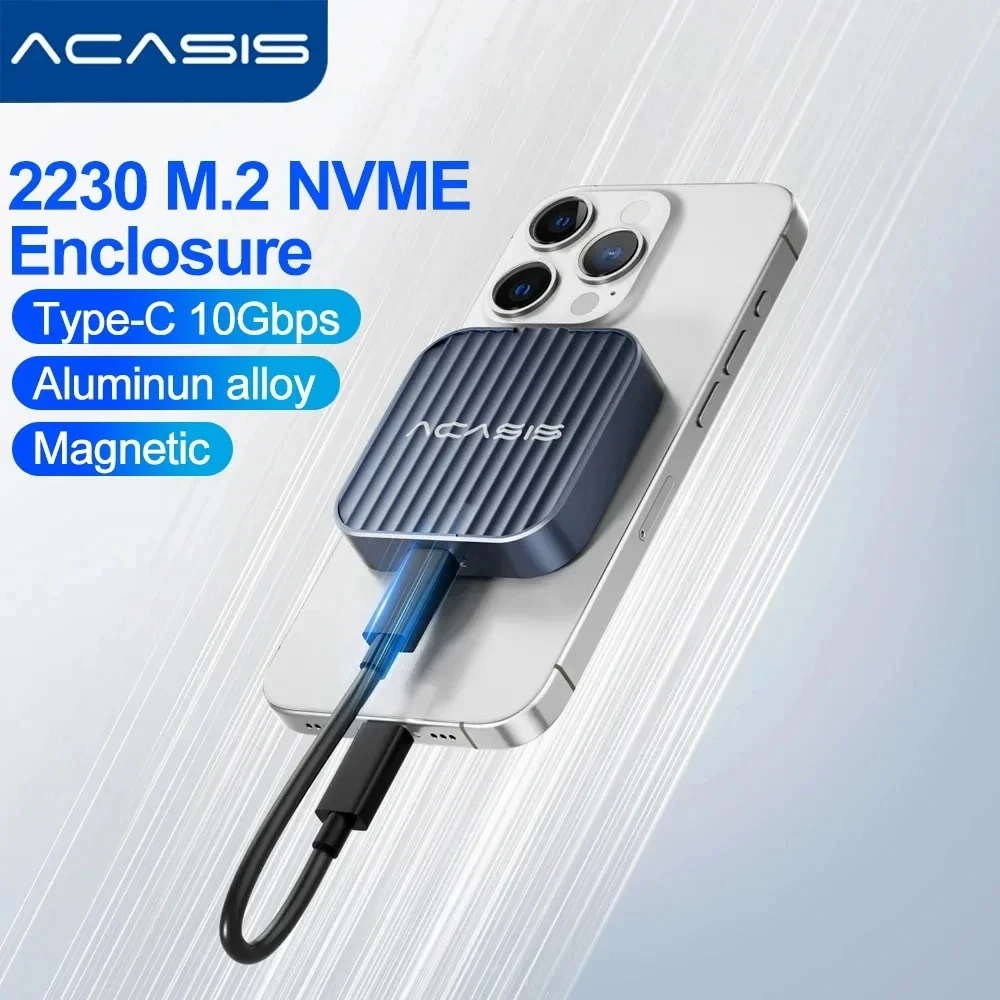 

Магнитный Корпус Acasis 2230 M.2 NVMe SSD 10 Гбит/с M.2 к NVMe PCI-E M2 nvme SSD корпус внешний SSD для ноутбука iPhone 15 Pro iPad