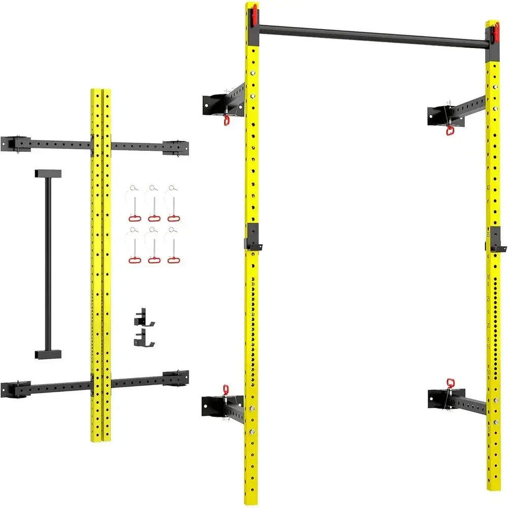 Adjustable Pull-Up Bar Wall-Mounted Power Rack for Full-Body Workouts up to 1000 lbs