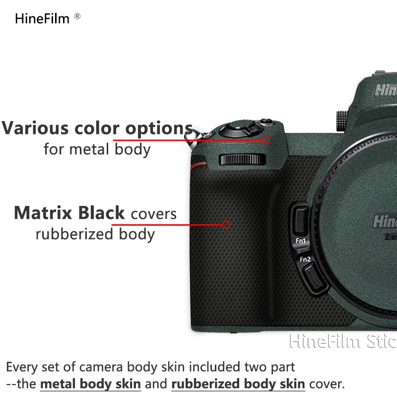 HineFilm Skin для Z6II Z7II Camera Decal Skin Премиальная наклейка-пленка для Nikon Z6 II/Z7 II Защитная пленка для камеры Наклейка-чехол