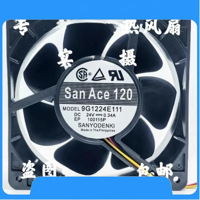 

Новый охлаждающий вентилятор для SANYO 9G1224E111 DC24V 0.34A 12038 Охлаждающий вентилятор 120*120*38 мм