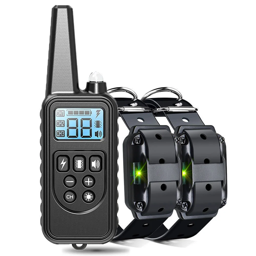 Elektrisches Hunde trainings halsband abnehmbare Rinde wiederauf lad bares Anti-Barking-Schock-Vibrations halsband für alle Hunde Haustier mit Clicker