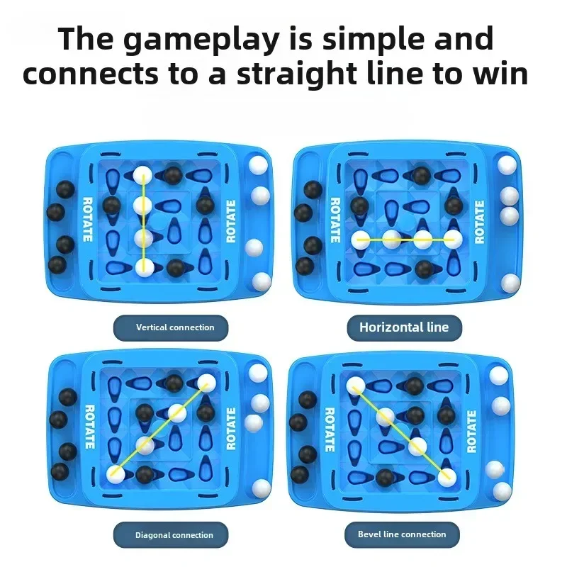 4 ในแถวเกมการศึกษา Orbit Logic BOARD เกมสําหรับครอบครัวเด็กตารางด้านบนเกมกระดานกลยุทธ์ Night 2024 ใหม่