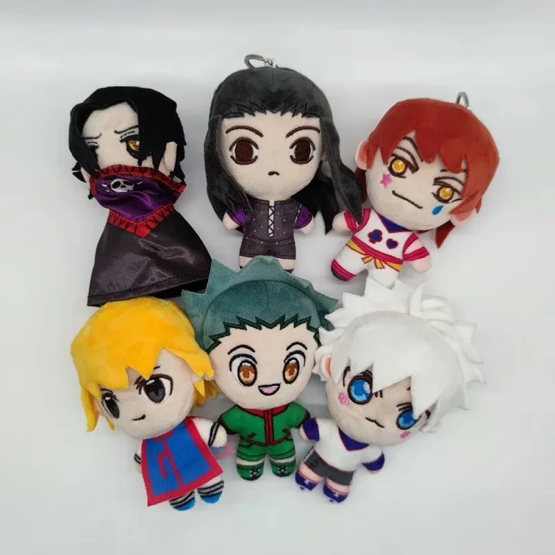 13cm Anime HUNTER x HUNTER Keychain Cosplay Killua Zoldyck Hisoka Gon Freecss Kurapika Plush Doll Keyrings Key Chains Fans Gifts