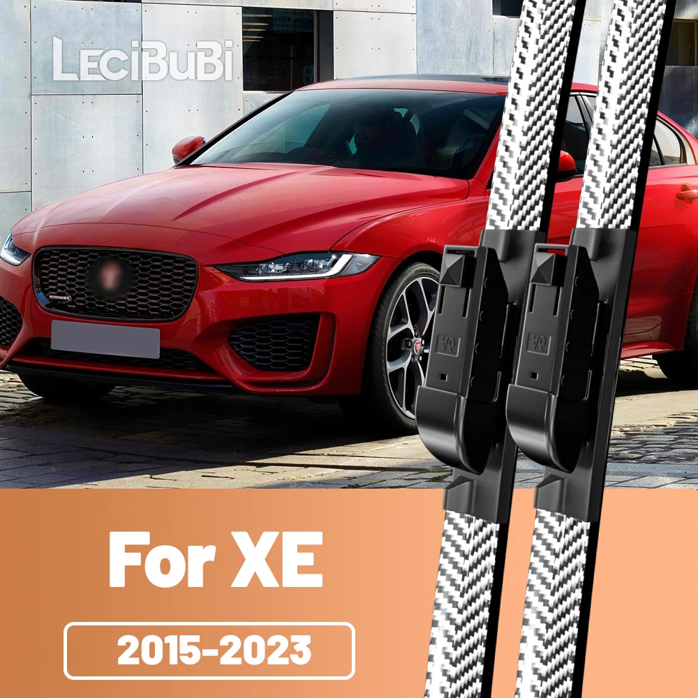 2 قطعة الزجاج الأمامي ممسحة الزجاج الأمامي شفرات ألياف الكربون مساحات ل جاكوار XE X760 2015-2023 2016 2017 2018 2019 2020 2021 #1