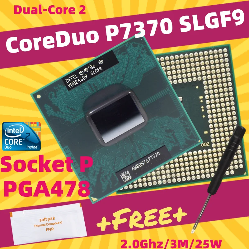 

CPU laptop Core 2 Duo P7370 Dual-Core Socket 479 GM45 PM45 SLGF9 Socket P Processor