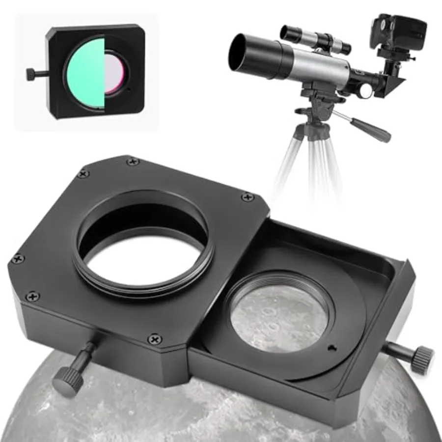 

Telescope Filter Drawer, Astrophotography Filter Drawer with M42x0.75 T/T2 Thread on Both Ends, Telescope Accessories Double Ma
