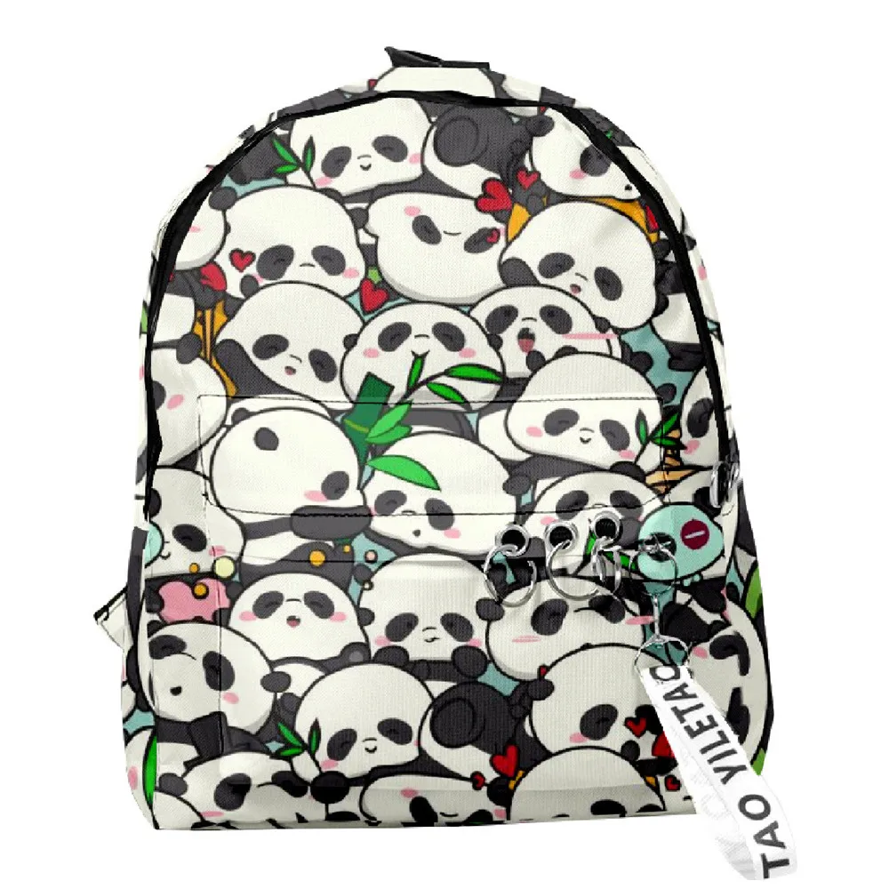 

2024 3D Anime Panda Backpacks For Kids Cartoon Printed School Bags Boys Girls Primary Schoolbag Students Backpacks