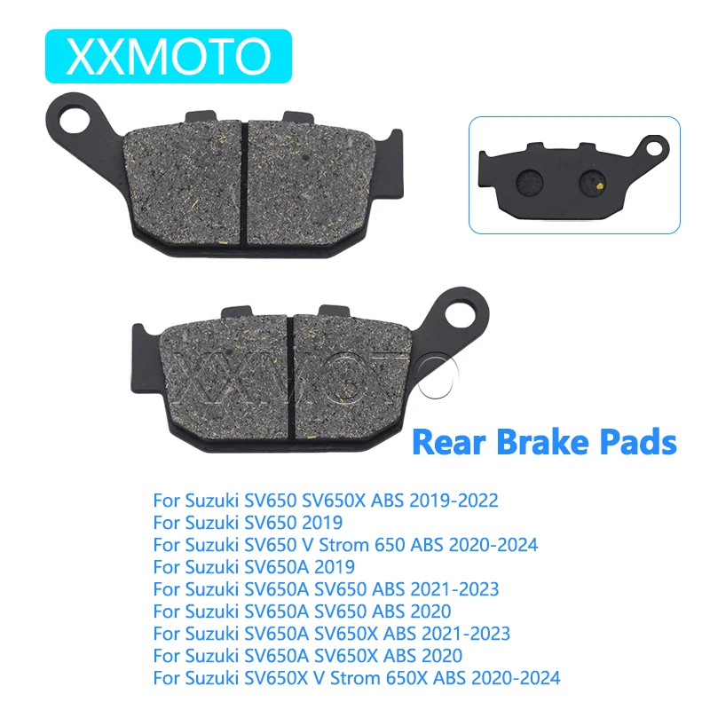 

For Suzuki SV650 SV650X ABS V Strom 650 ABS SV650A SV650X 2020-2024 Motorcycle Accessories Rear Brake Pads Kit Set Brake Pads