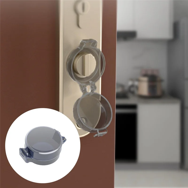 

【People Favorite】2-Pack Door Knob Child Proof Cover, Deadbolt Safety Lock Cover, Door Deadbolt Lock