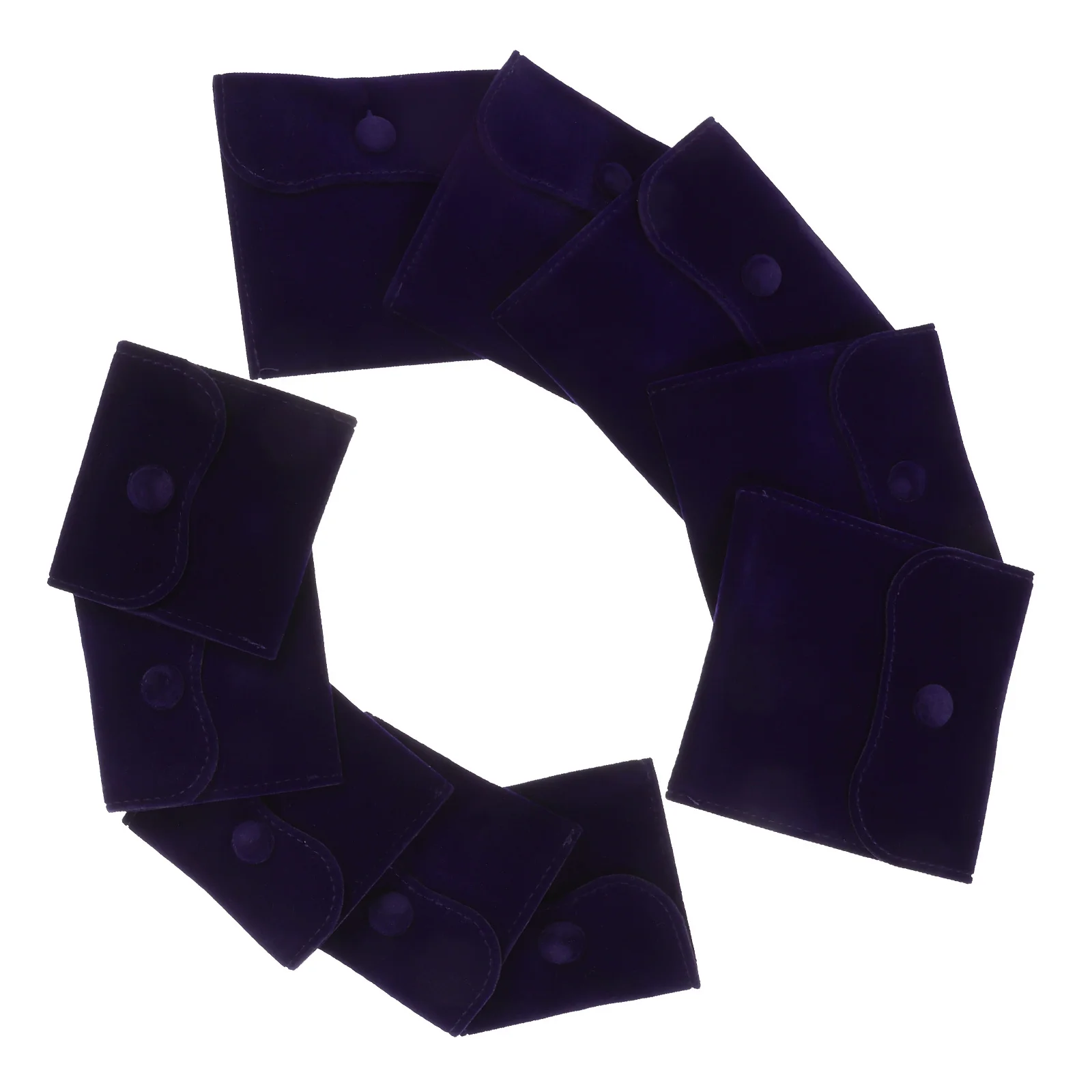 

10Pcs Small Jewelry Gift Bag Lint Material Button Closure for Ring Earring Necklace Storage Pouch Jewelry Organizing Travel