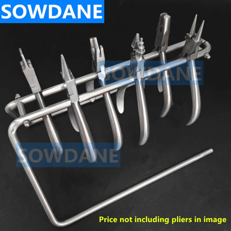 Dental Orthodontic Plier Stander Forcep Placer Scissor Holder Rack Dentistry Instrument Tool Stainless Steel( without Plier)