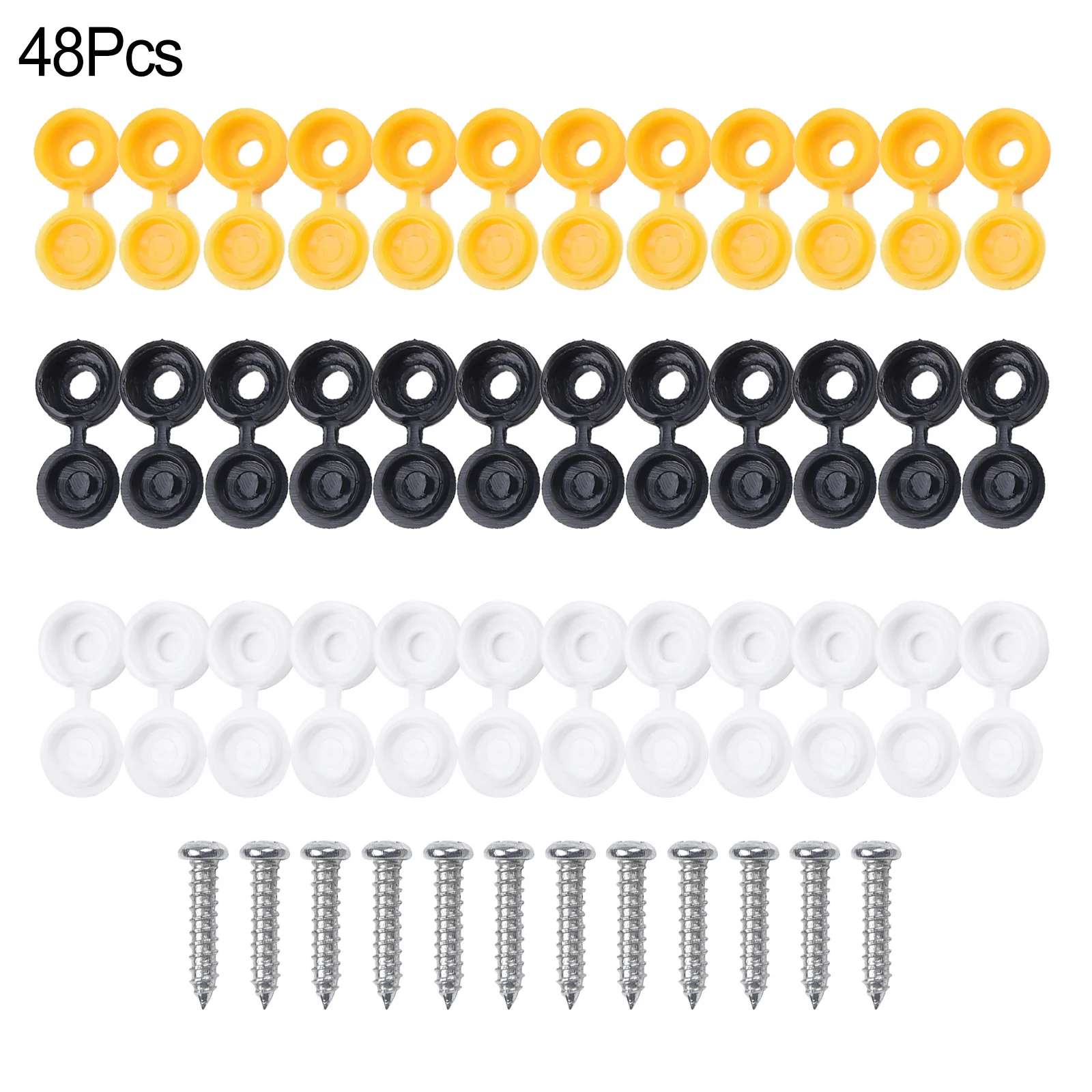 Screw Decorative Cover Cross Screw Nail Cap Plate Screws Cap Set For Car Number Plate Furniture Decor Nuts Cover Bolts