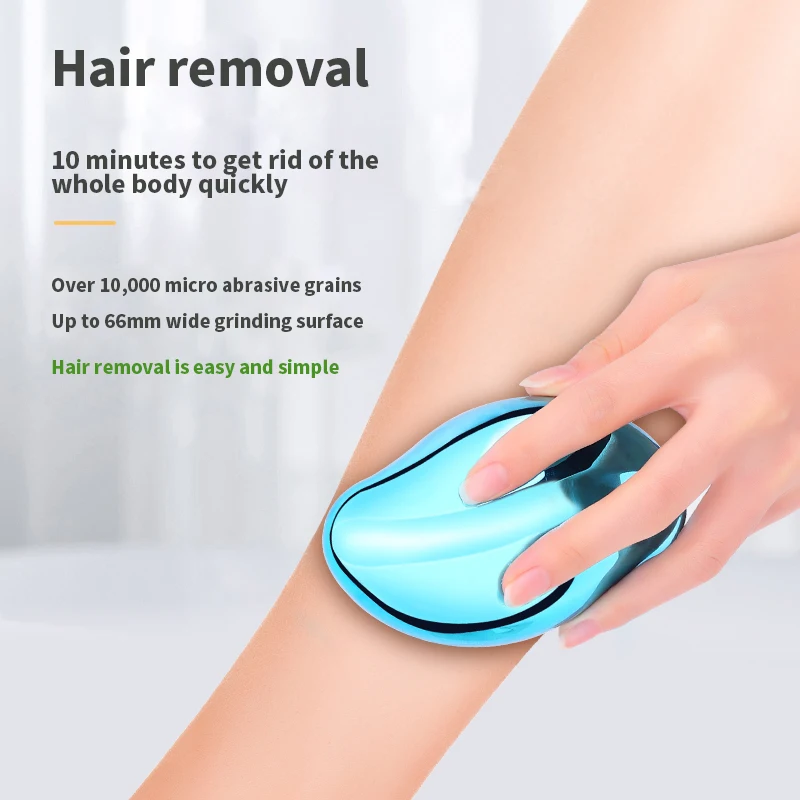 크리스탈 헤어 리무버 제모 도구, 무통 안전 제모기 물리적 Bleame 크리스탈 헤어 지우개 쉬운 청소 재사용 가능한 바디 홈