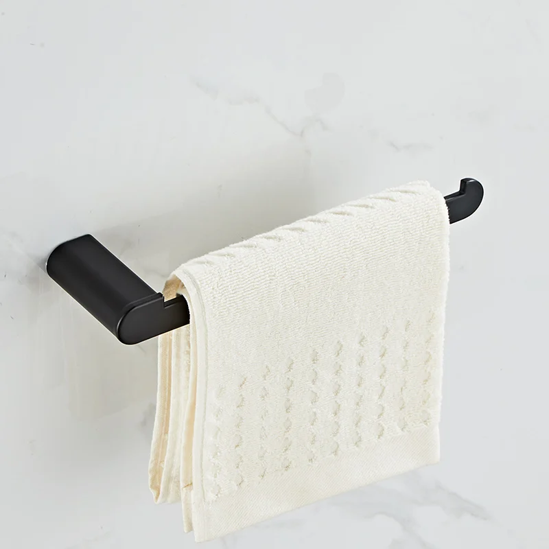 Bathroom Hardware Set Black Hook Towel Rail Bar Rack Bar Shelf Tissue Paper Holder Toothbrush Holder Bathroom Accessories