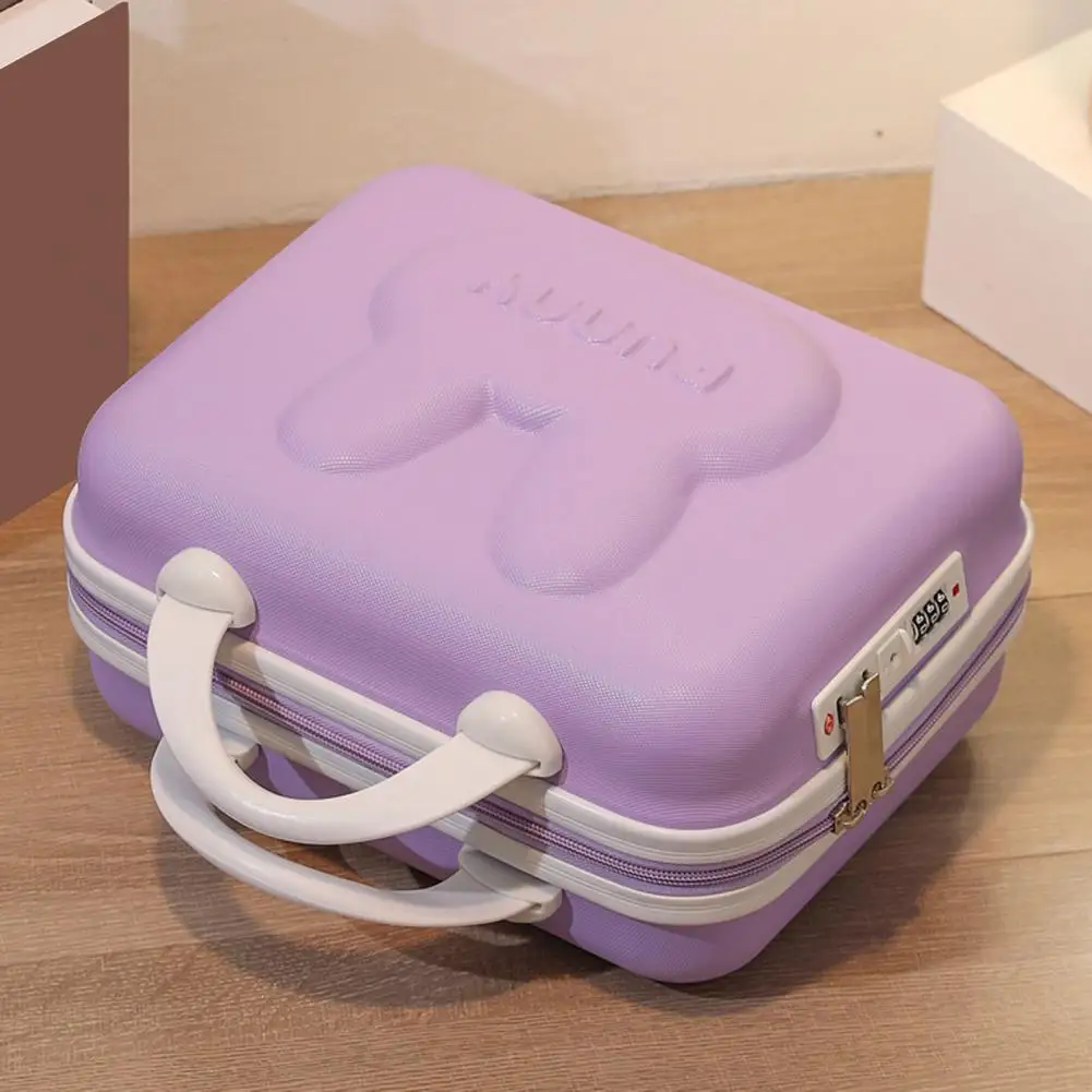 Cosmetic Code Case Heavy Duty Cosmetic Luggage Combination Lock Travel Wash Bag Cosmetic Organizer Suitcase Storage