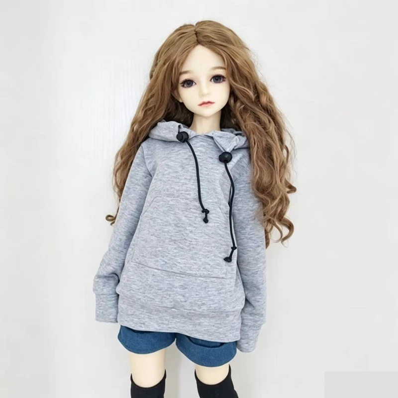 BJD Doll Accessories Clothes for Doll Cap Sweatshirt BJD Clothes Hooded Sweater Suitable for 1/3 1/4 1/6 Dolls