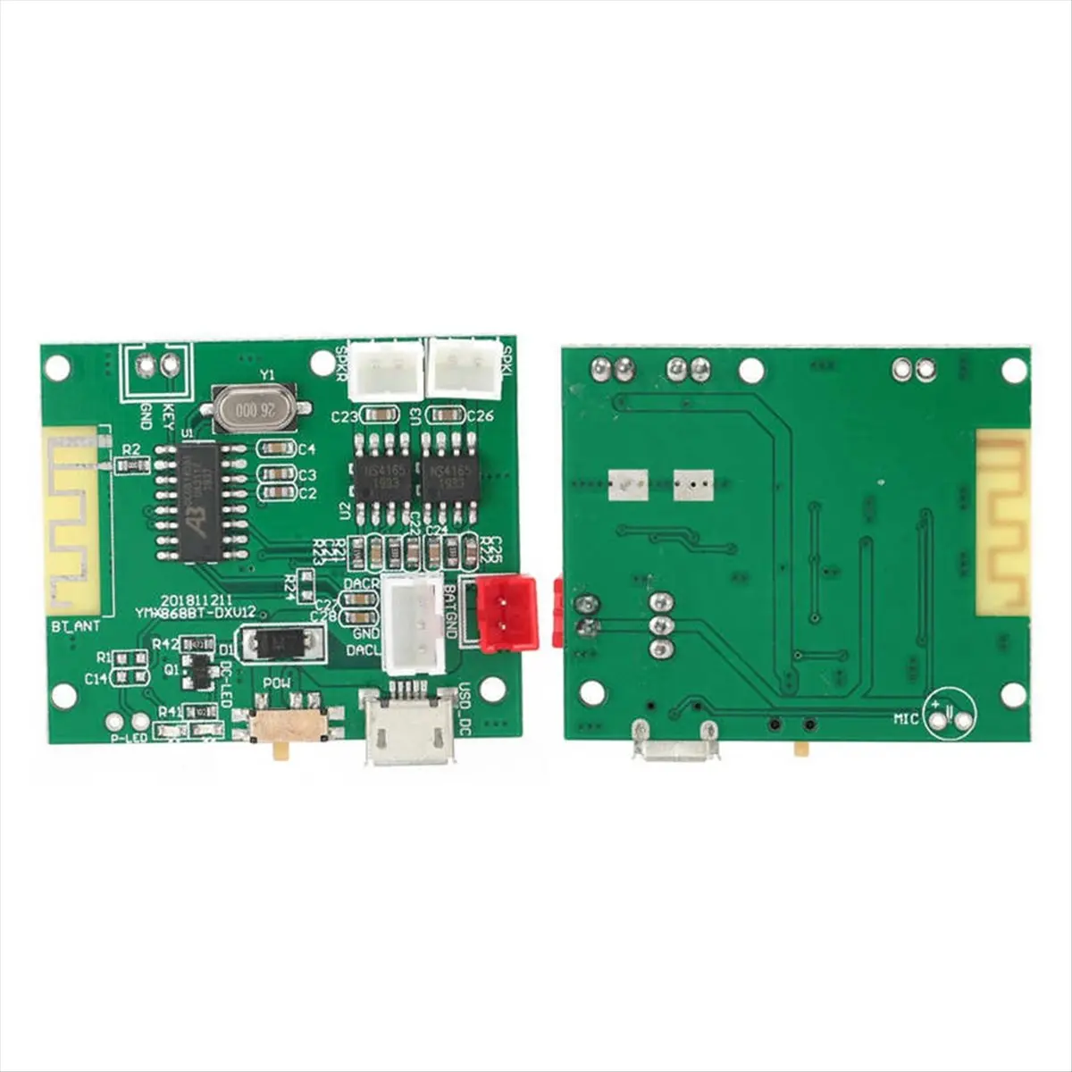 AAAE 1 Pair Power Amp Module Amplifier Board Stereo Sound Speaker for 5.0 3.7‑5V