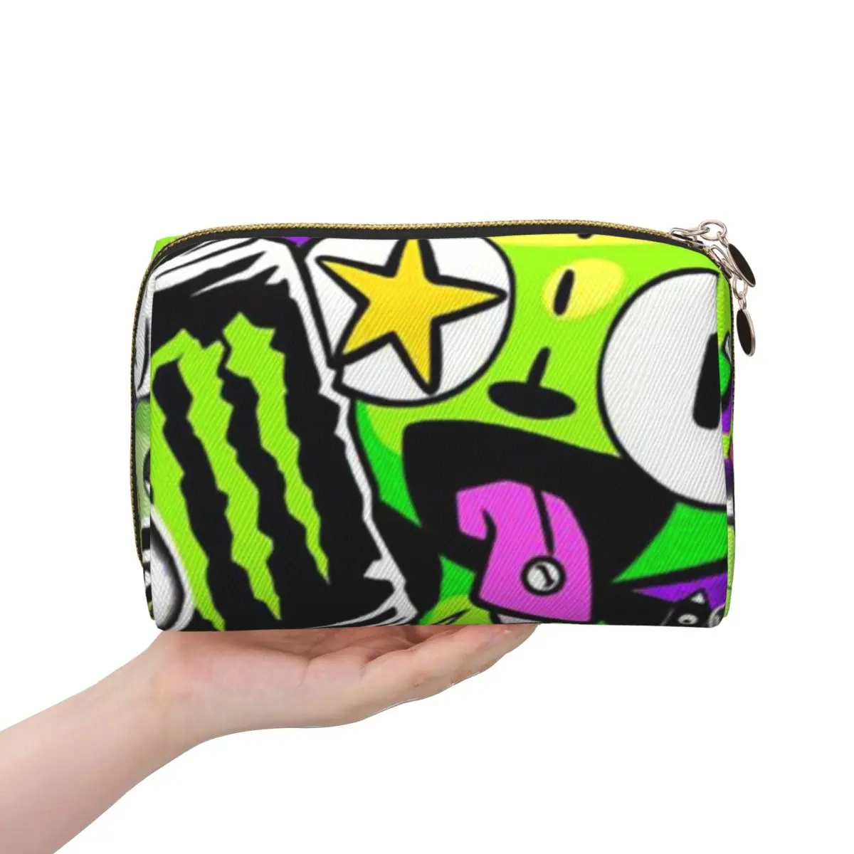 Gir Invader Zim Anime (2) Women Cosmetic Bags Travel Makeup Organizer Pouch Toiletry Storage Dopp Kit Box