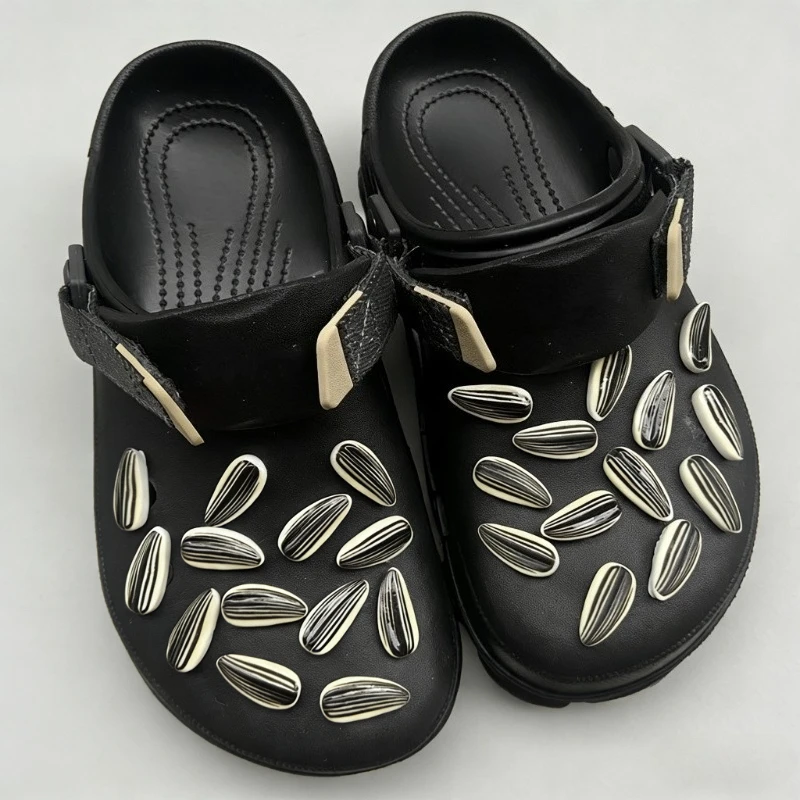 Nuevos accesorios de colgantes para zapatos, semillas de melón creativas DIY, semillas de girasol, zapatos, zapatos de flores en decoración, accesorios desmontables