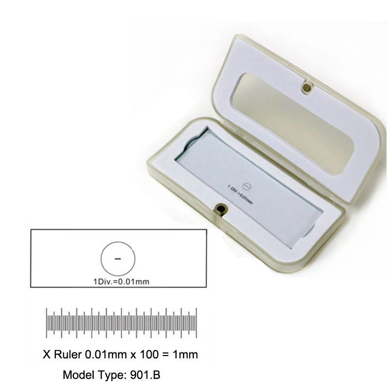 Microscope Stage Micrometer Slide Optical Glass Measuring Tool Measurement Reticle for Biological Stereo Video Microscopio