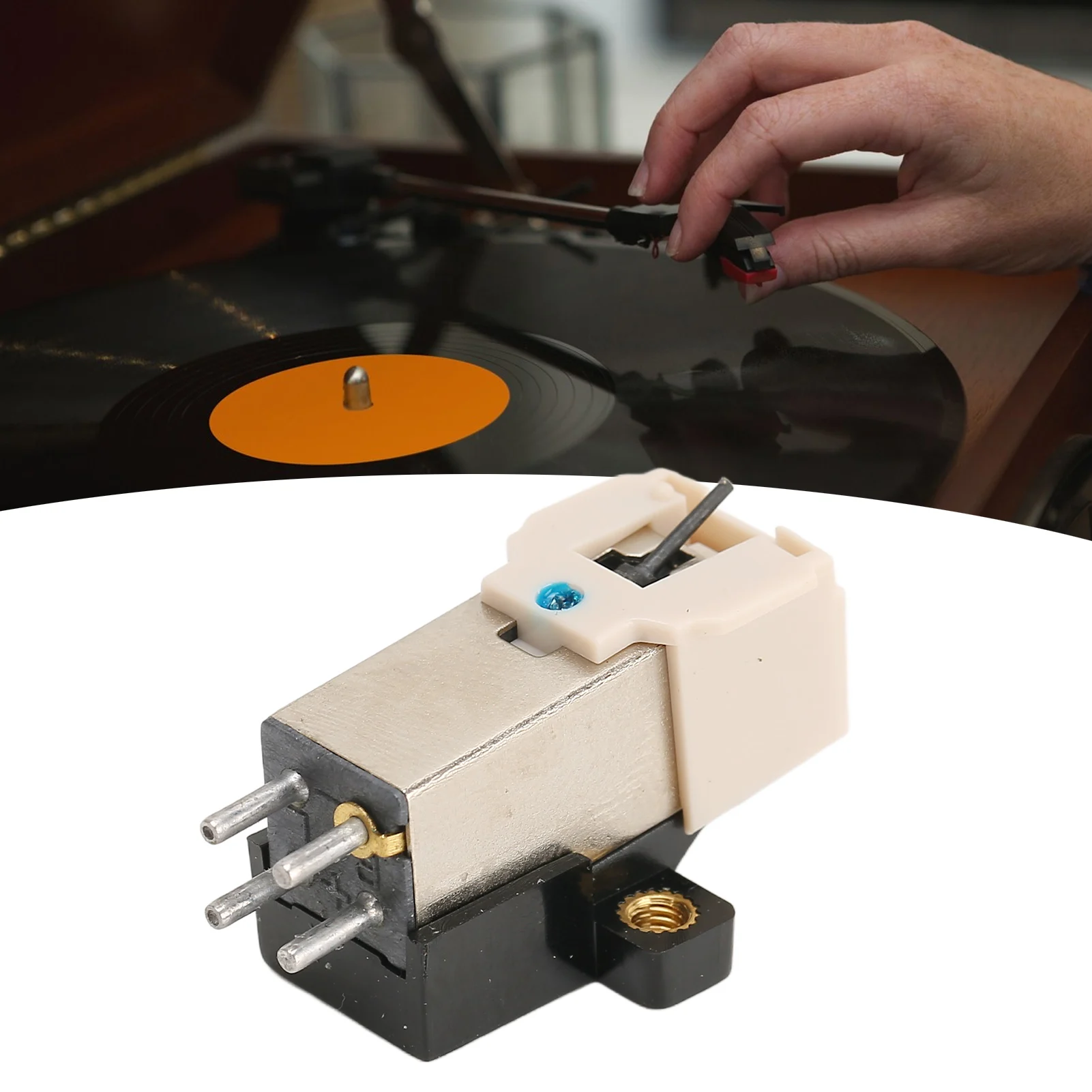 

Phonograph Shock Absorption White Pure Sound Professional Cartridge High Outputs for Cartridge for Record Player