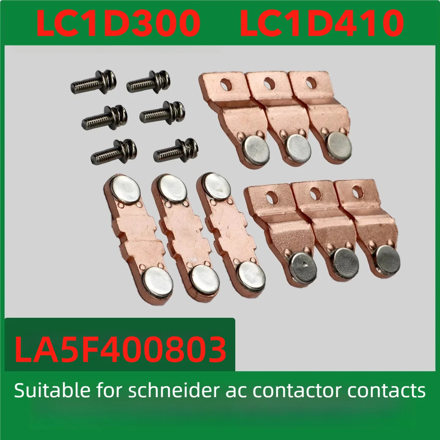 

Suitable for Schneider Contacts Lc1D300 Lc1D410 3 Moving 6 Static Contact Group La5F400803 100% Full Silver Quality