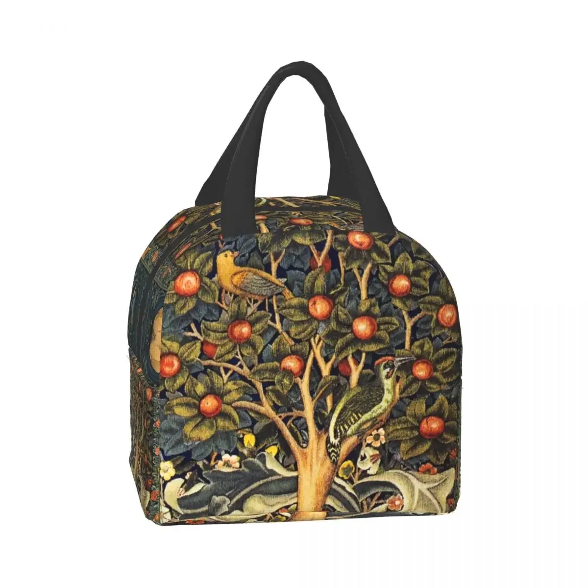 William Morris Forest Animals Thermal Insulated Lunch Bag Portable Lunch Box for Women Kids Floral Art Outdoor Picnic Food Bags