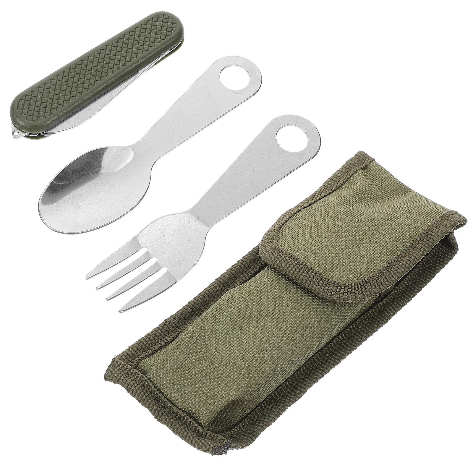 

Camping Utensils Multifunctional Knife Fork Spoon Set Stainless Steel Portable Tableware for Home Hotel Party Catering Family