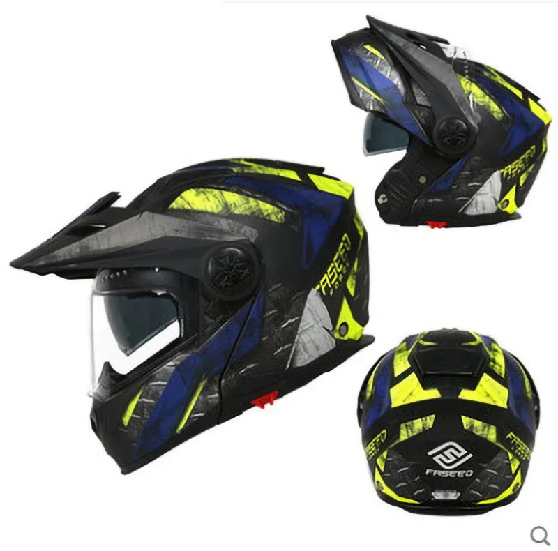 Helmet motorcycle motocross double lens full face flip up riding ATV capacete ECE R22.05 casco de motocicleta