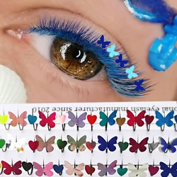 3D Butterfly Heart Glitter Individual Lashes False Eyelash Extension High Quality Natural Decoration Eyelash Makeup Products