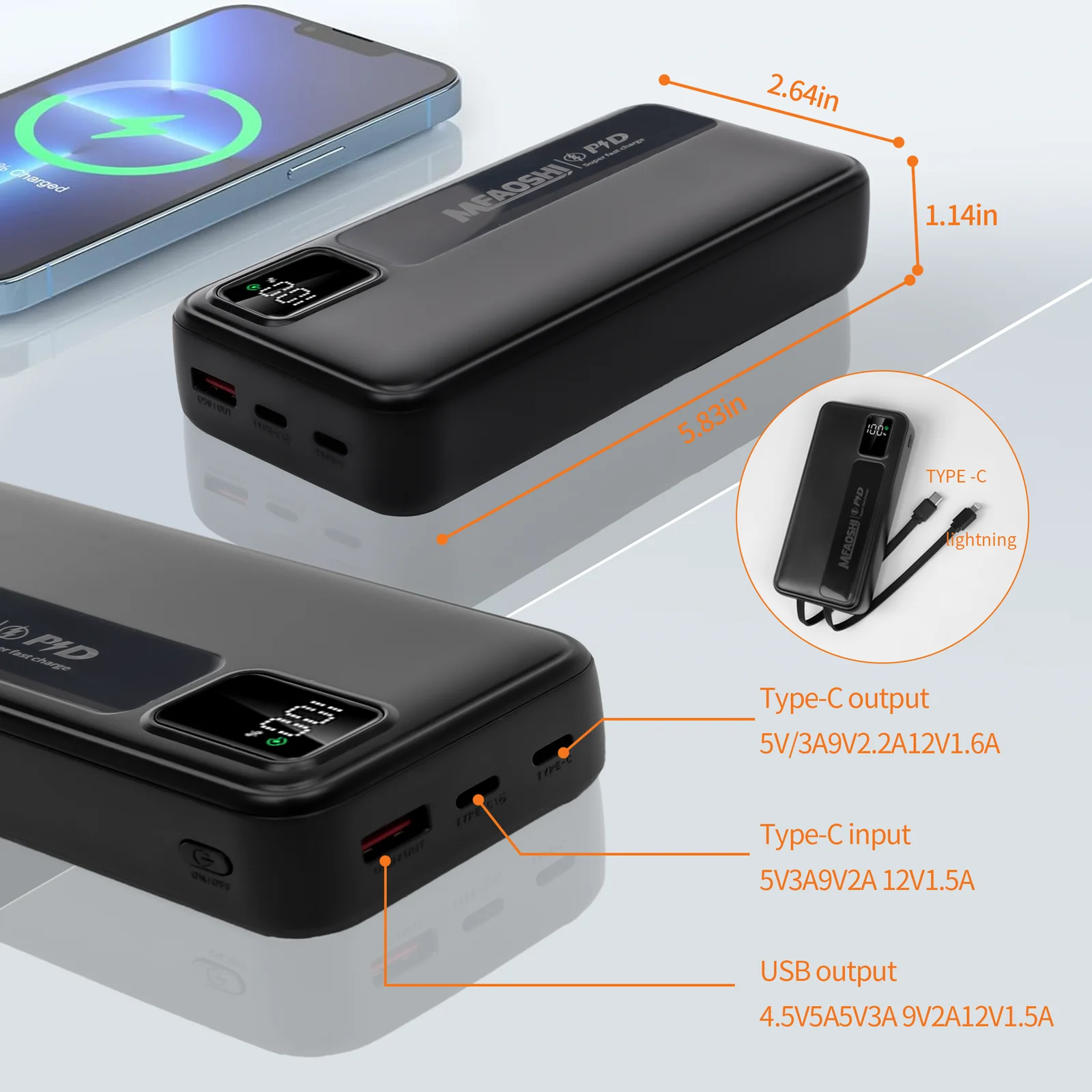

MFAOSHI 20000mAh 22.5W Portable Power Bank, Compact Battery Pack for iPhone 16/15 Pro, MacBook, Galaxy, iPad, and More