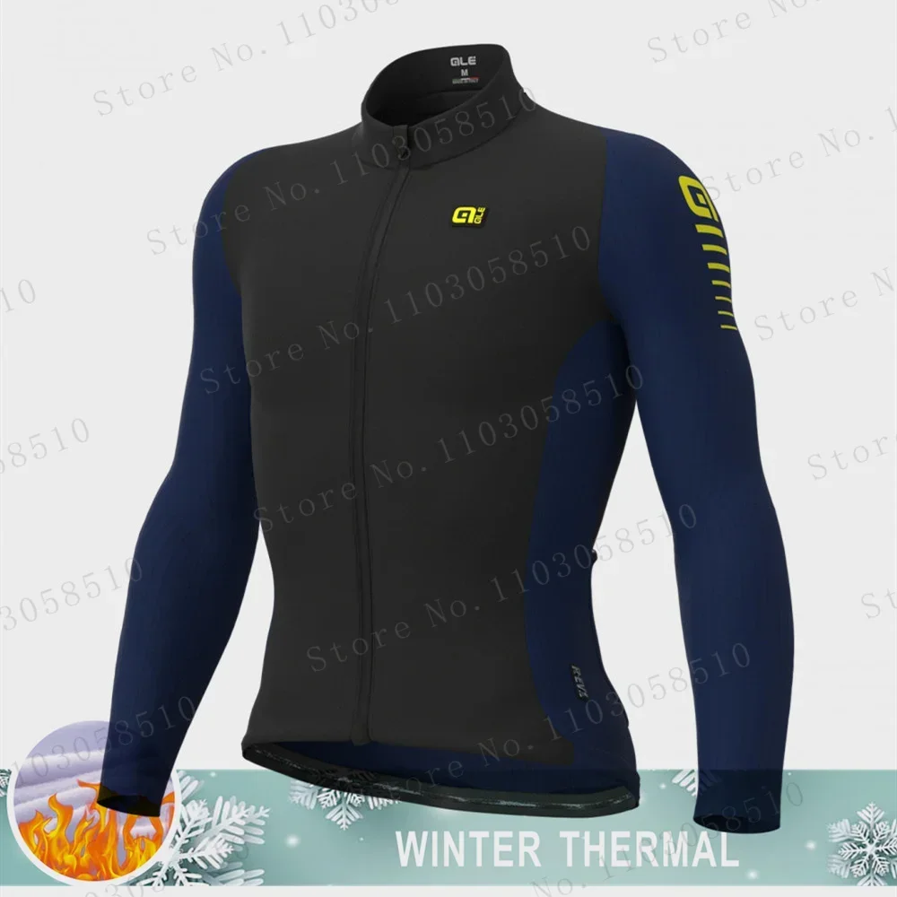 

AIE New 2024 Winter Thermal Fleece Cycling Jersey Set Long Sleeve Ropa Ciclismo Hombre Bicycle Cycling Clothing maillot Ciclismo