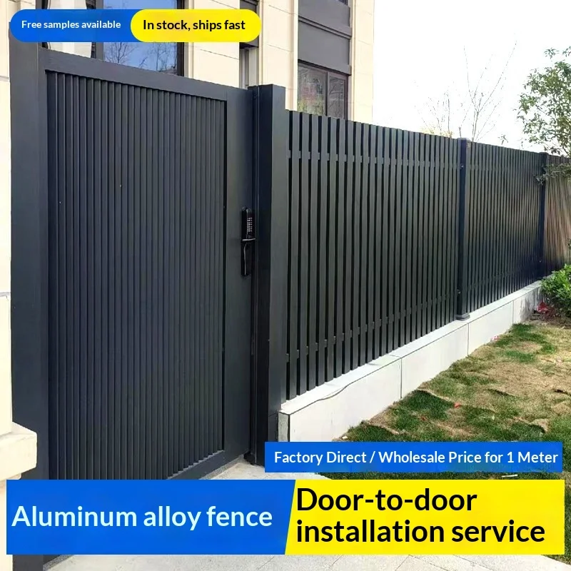 Custom AluminumAlloy Villa Fence Wrought Iron Style Guardrail Outdoor Garden Balcony Terrace Durable Protective Boundary Railing