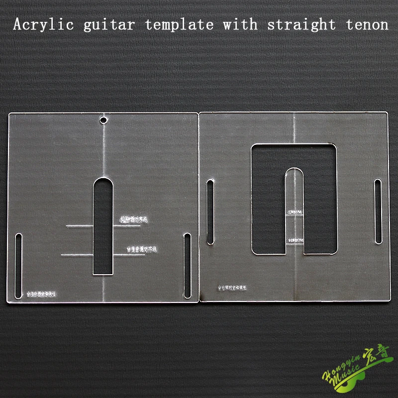 2pcs Guitar Straight Dovetail Mortise Tenon Mold Guitar Dovetail Tenon Mold Transparent Acrylic Template Guitar Making Molds