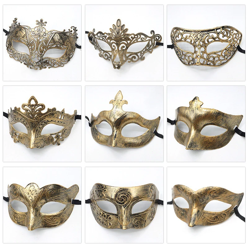 1PC Masquerade Mask Halloween Costume Party Mask Plastic Half Face Mask Women Men Fancy Dress