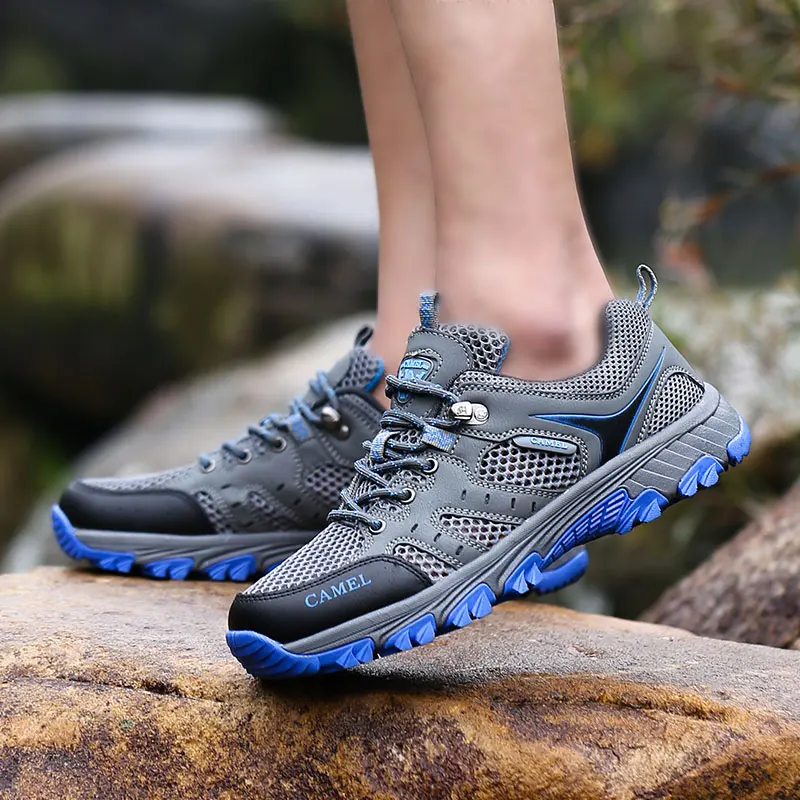 Brand Hiking Shoes For Men Non-slip Trekking Sneaker Spring Summer Breathable Rock Climbing Shoes Men Sport Outdoor Sneakers Man image 6