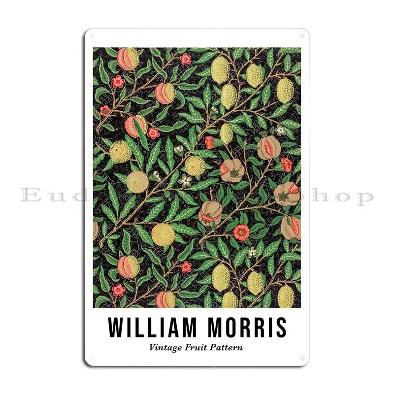 William Morris Fruit Metal Signs Cinema Personalized Wall Plaque Create Designing Tin Sign Poster