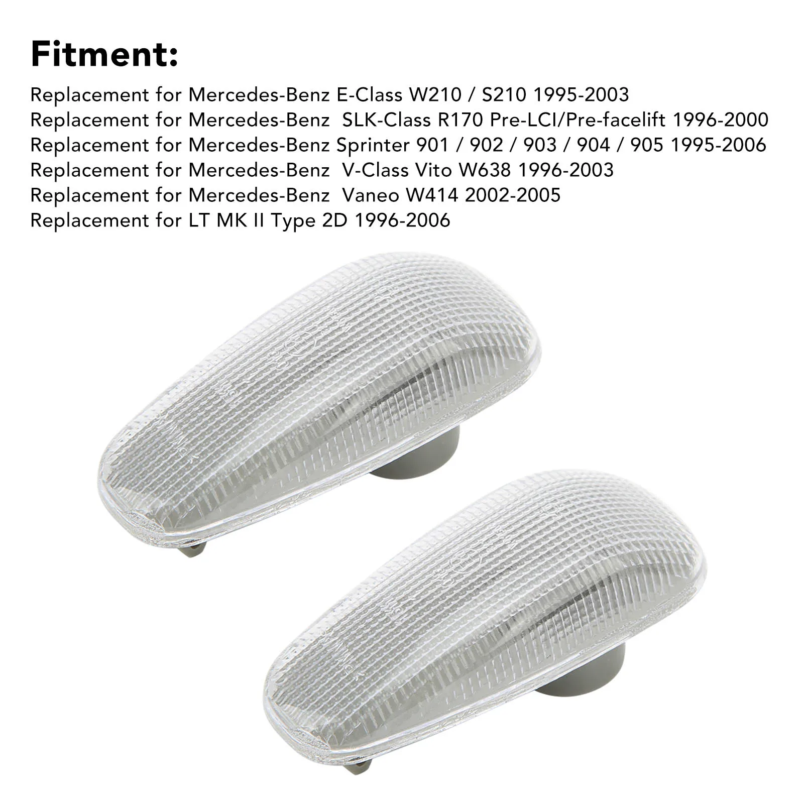 Turn Signal Lamp Side Marker Light 2108200921 Turn Signal Lamp Replacement for ‑ Vaneo W414 2002‑2005