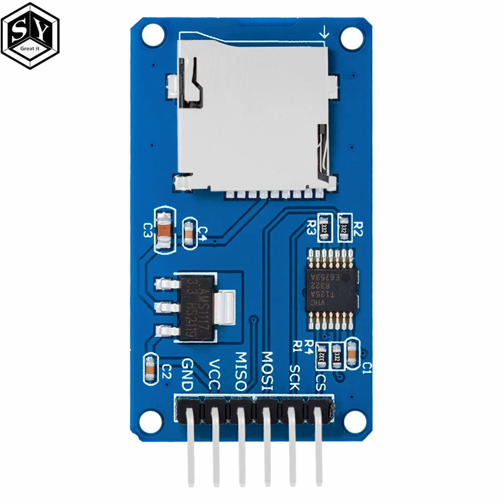 1 قطعة/5 قطعة لبطاقة Micro SD وحدة قارئ بطاقات TF صغيرة واجهات SPI مع رقاقة تحويل المستوى لاردوينو #3